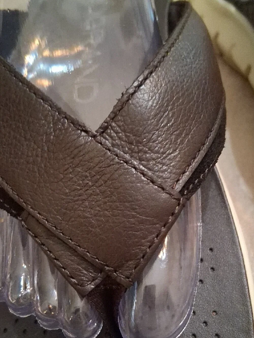 Cole Haan Men’s Dark Brown Leather Thong Sandals